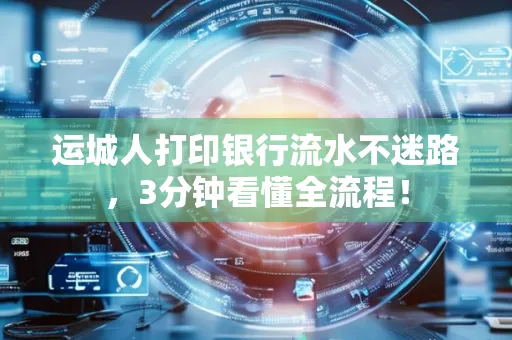 运城人打印银行流水不迷路，3分钟看懂全流程！