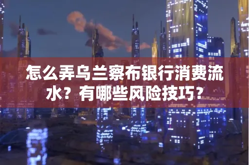 怎么弄乌兰察布银行消费流水？有哪些风险技巧？