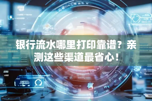 银行流水哪里打印靠谱？亲测这些渠道最省心！
